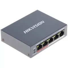 Switch cu 4 port-uri PoE Hikvision DS-3E0105P-E/M(B) fara management max. 35W