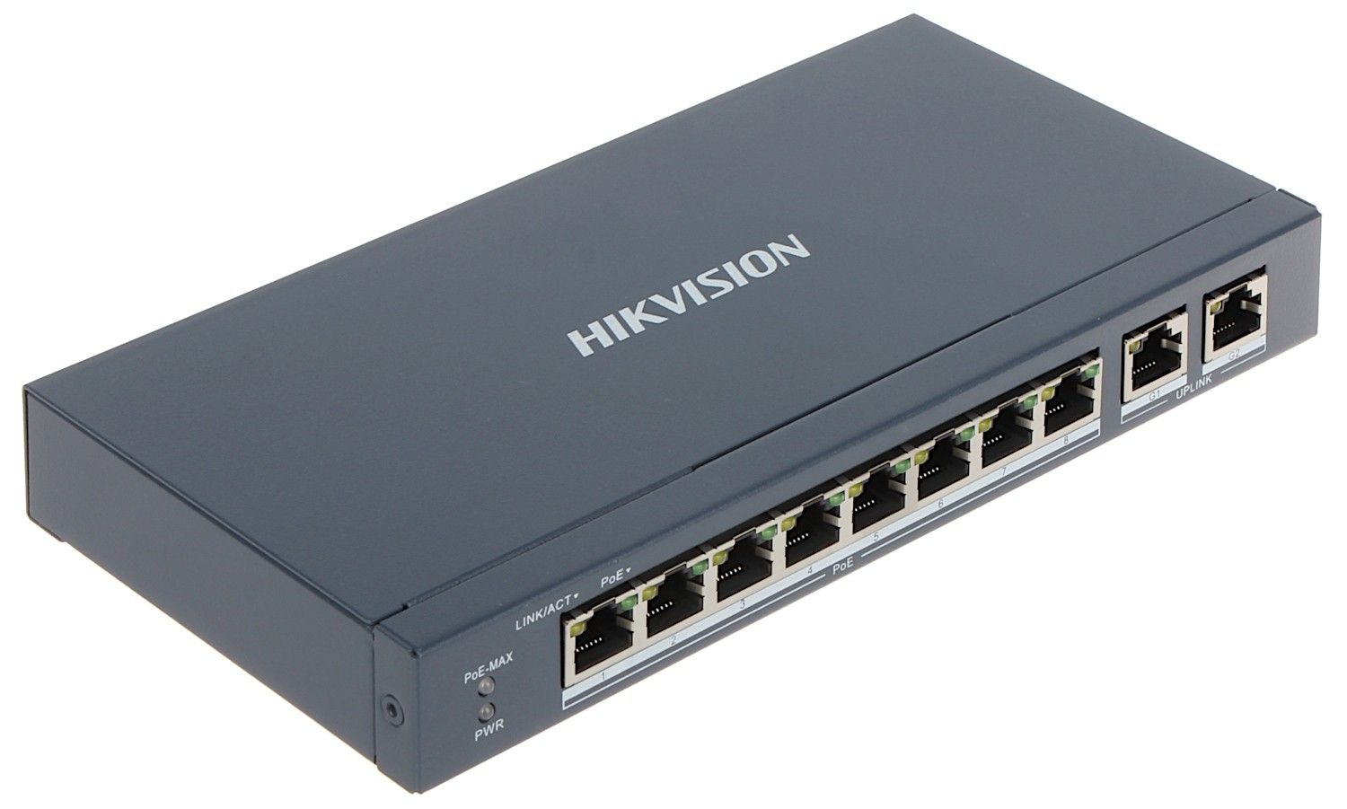 Switch PoE Hikvision DS-3E0310P-E/M cu 8 porturi