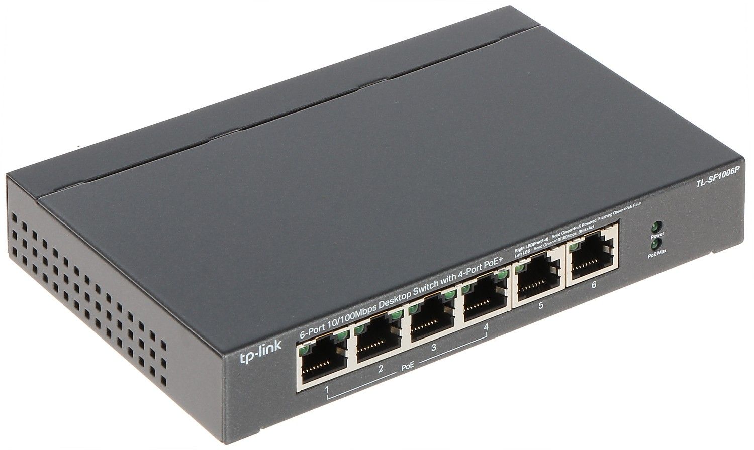 Switch TP-LINK TL-SF1006P, 4 port PoE+, 2 uplink, 10/100 Mbps 67W