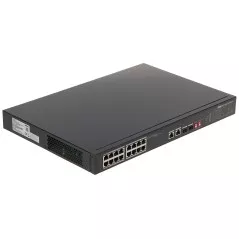 Switch Dahua PFS3218-16ET-135 16 porturi PoE + 2 Port Gigabit + 2 SFP Combo, 135W, PoE Watchdog
