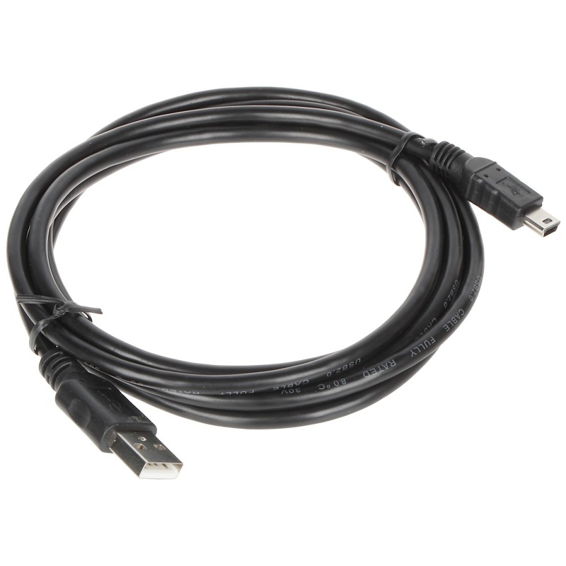 Cablu miniUSB la USB2.0 negru 1.8m - 1