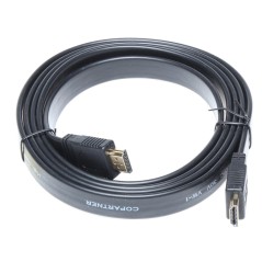 Cablu HDMI tată tată aurit flexibil 2 m - 1