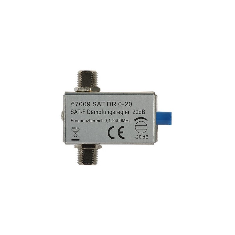 Atenuator TV/Satelit reglabil (0-20 dB, 5-2400 MHz) - 1