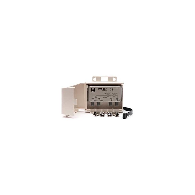 Outdoor Antenna Triplexer: ALCAD MM-307 (UHF-UHF-VHF/FM, F connectors) - 1