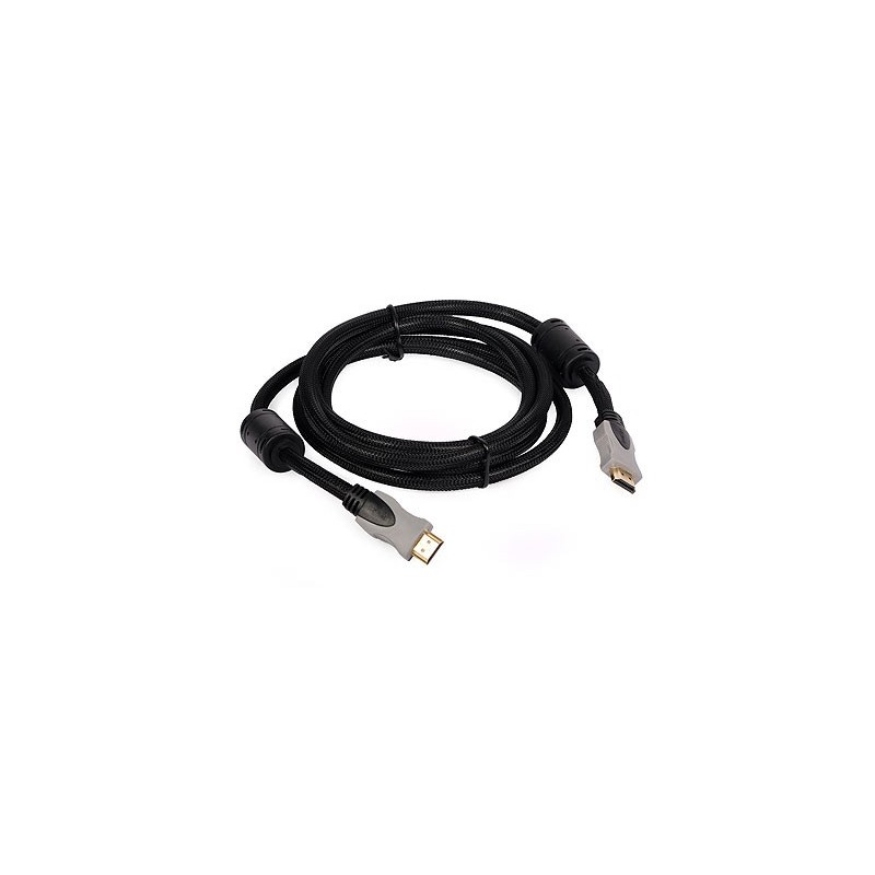 Cablu HDMI 2m aurit 28AWG v1.4 High Speed cu Ethernet - 1