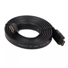 Cablu HDMI 2m plat aurit 28AWG v1.4 High Speed cu Ethernet - 1