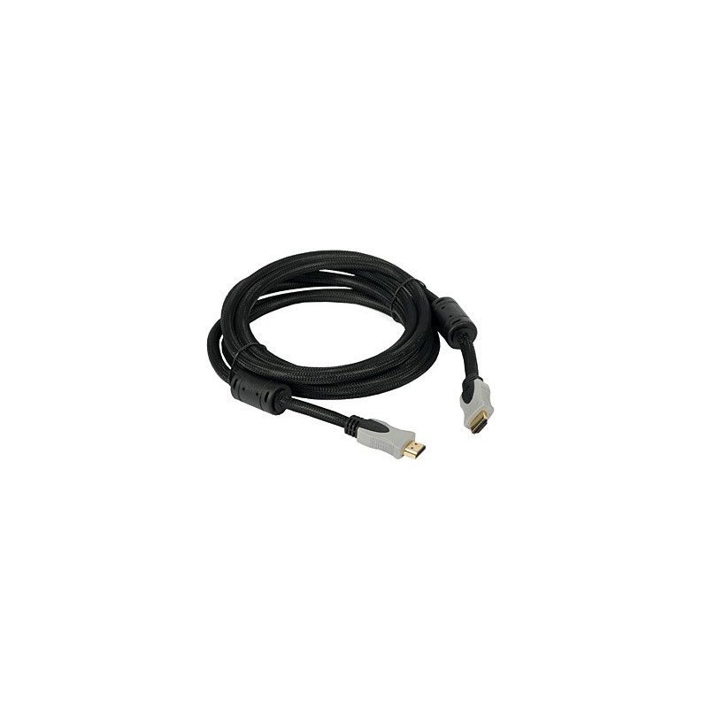 Cablu HDMI 3m aurit 28AWG v1.4 High Speed cu Ethernet - 1