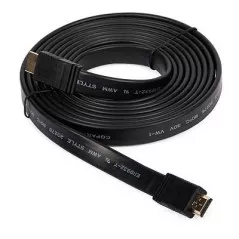 Cablu HDMI 3m aurit plat 28AWG v1.4 High Speed cu Ethernet - 1