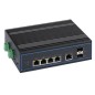 Switch industrial PoE ULTIPOWER 352SFP 802.3af/at (4xPoE GE, 1xGE (PD), 2xSFP 1000M, Extended, VLAN, PoE Auto-Check, funcție PD)