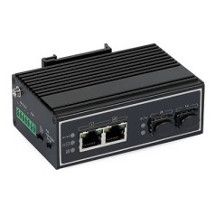 Switch PoE industrial ULTIPOWER 322SFP mini 2xPoE(1000M) 2xSFP(1000M) 802.3af/at HiPoE 180W PoE Auto-Check - 1