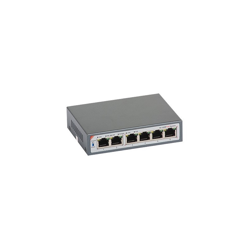 Switch PoE ULTIPOWER 0064afat (65W, 6xRJ45 incl. 4xPoE 802.3af/at) - 1