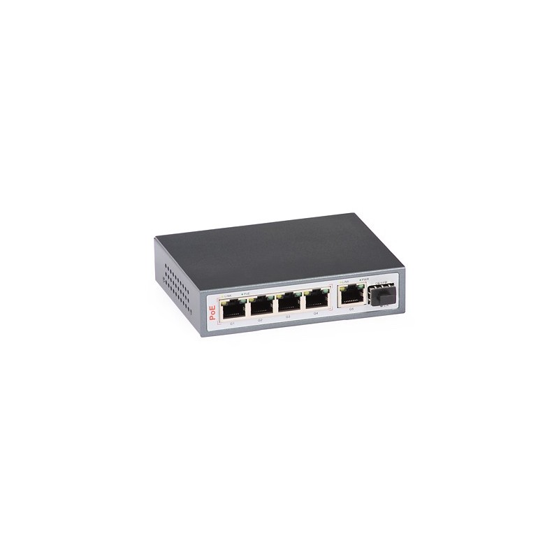 Switch PoE ULTIPOWER 0154afat 802.3af/at 5x RJ45 (4xPoE) 1xSFP - 1