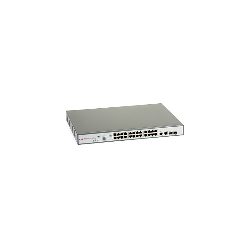 Switch PoE ULTIPOWER 2224af (24xRJ45/PoE-802.3af, 2xRJ45-GbE/2xSFP) - 1