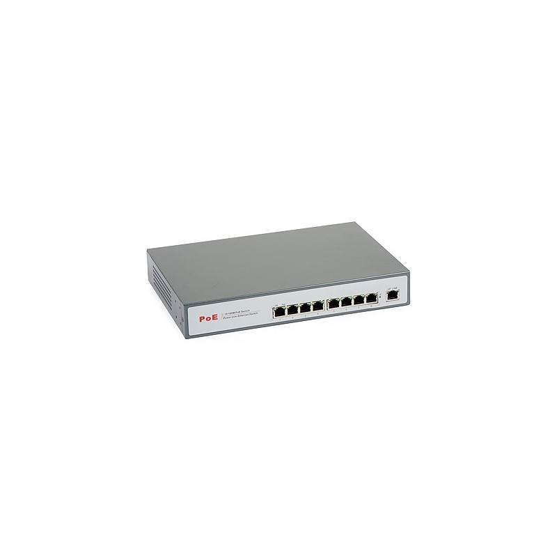Switch PoE ULTIPOWER 0098at (9xRJ45, 8xPoE 802.3at) - 1