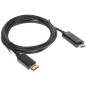 Cablu adaptor Displayport tata - HDMI tata de 1.5 m cu conectori autiți