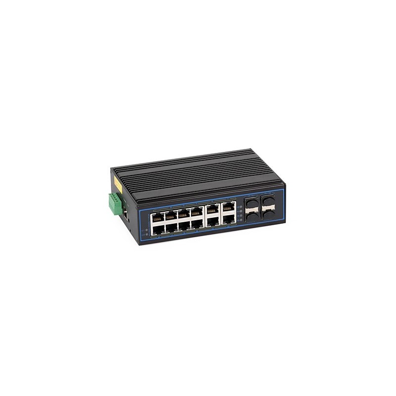 Comutator industrial PoE ULTIPOWER 3124SFP 12xGE (12x POE 802.3af / at), 4xSFP
 - 1