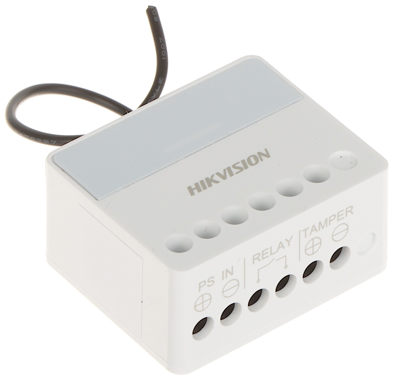 Modul releu AXPRO Hikvision DS-PM1-O1L-WE, 1 x NO/NC (0~36 V DC, Max 5 A), comunicare 868 MHz two-way wireless, criptare AES-128