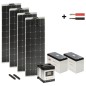 Kit Fotovoltaic Off-Grid 1730 Wh/12V cu invertor MPPT 20A, 2xacumulator 80A și 4 panouri solare de 160W
