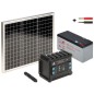 Kit Fotovoltaic Off-Grid 81 Wh/12V cu invertor PWM 20A, acumulator 26A și panou solar 50W