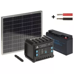 Kit alimentare solară 135 Wh cu acumulator 20Ah, panou 50W, controller MPPT - 1