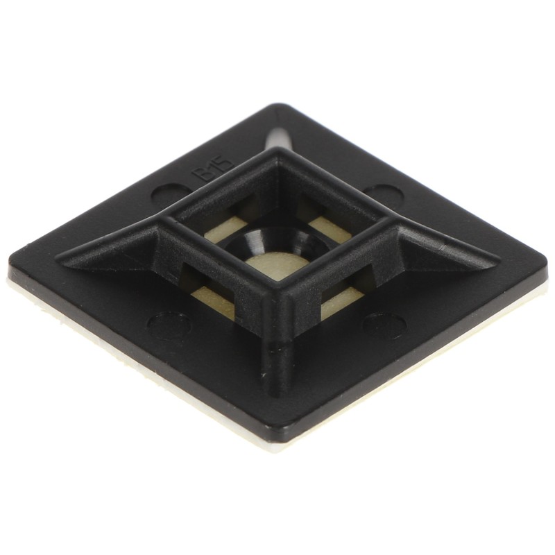 Set 100 buc bază/suport cu adeziv pentru coliere/șoricei PS-5 28x28 negru