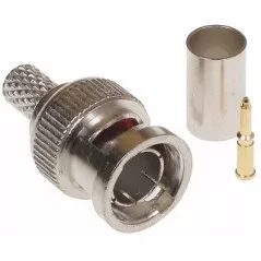 Mufă BNC tată cablu RG59 75 ohmisertizare (100 buc) - 1