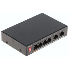 Switch Dahua PFS3006-4ET-60-V2 PoE 4+2 porturi, 250m, 30W, Max. 60W, Unmanaged