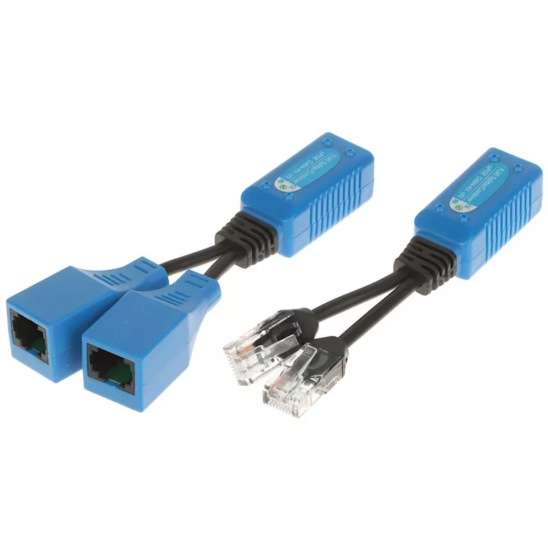 Adaptor 2 x RJ45 (date+PoE) pe un cablu UTP/FTP (două echipamente) - 1