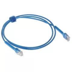 Patchcord UTP Cat6 albastru 1m Ubiquiti RJ-45 - Tată/Tată ultra subțire 3mm - 1