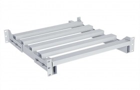 Raft 2U RACK 19" pentru baterii - montaj în 4 puncte, pentru rack de 800mm