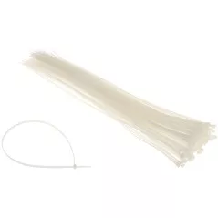 Coliere rapide/șoricei plastic 4.8x500mm pachet 100 bucăți albe - 1