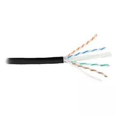 Rolă cablu U/UTP de exterior Cat6 NETSET AWG24 cupru integral cu gel, PE negru 500m