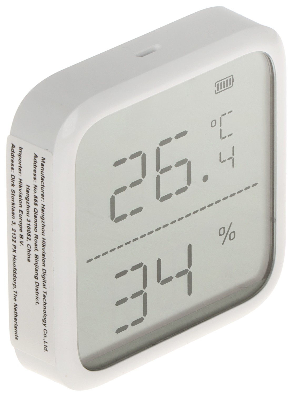 Detector wireless de temperatura/umiditate Hikvision DS-PDTPH-E-WE