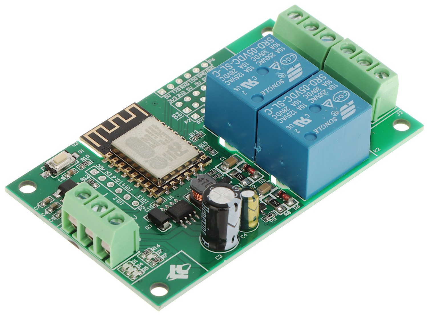 Modul 2 relee wireless ESP12-2R-D8 Wi-Fi (compatibil Arduino IDE)