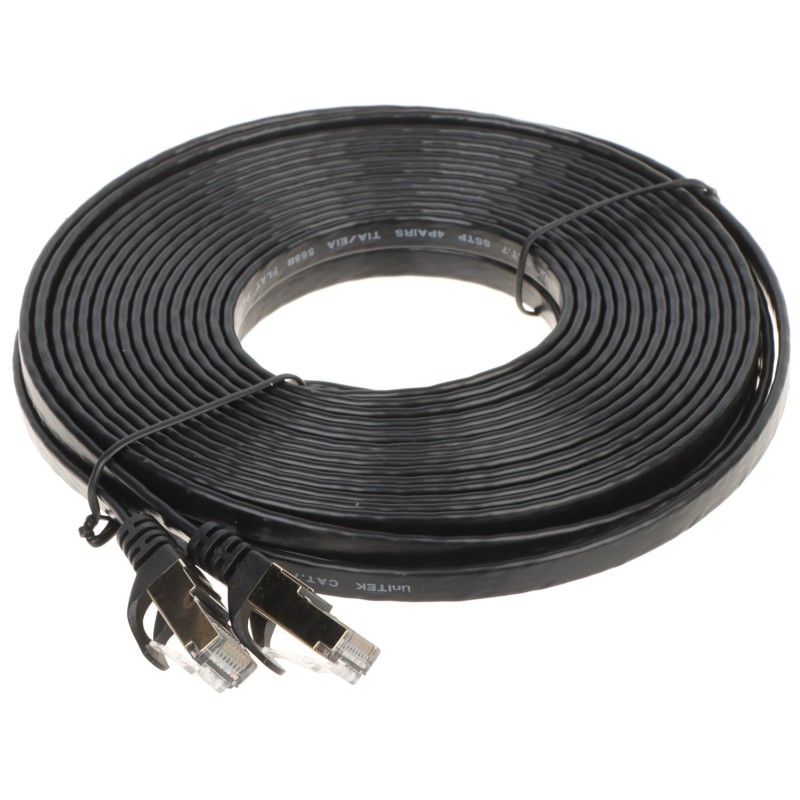 Patchcord STP cat7 10m Unitek ultraplat 10Gbit cupru 100%