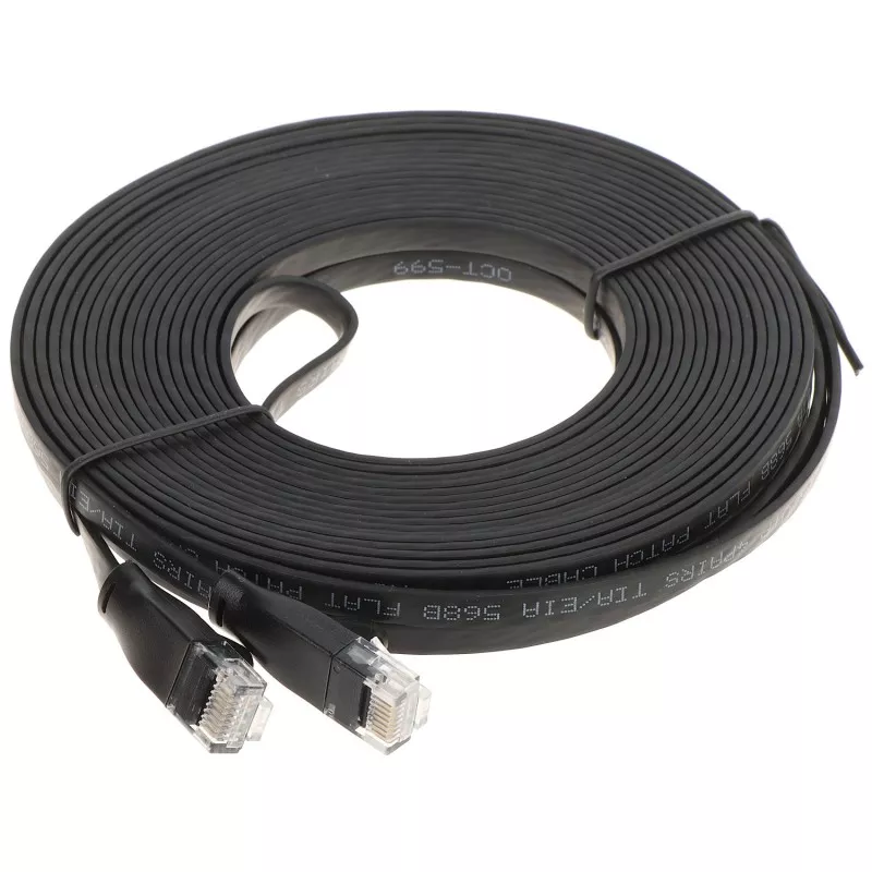 Patchcord UTP 10m Cat.6 ultraplat 100% cupru