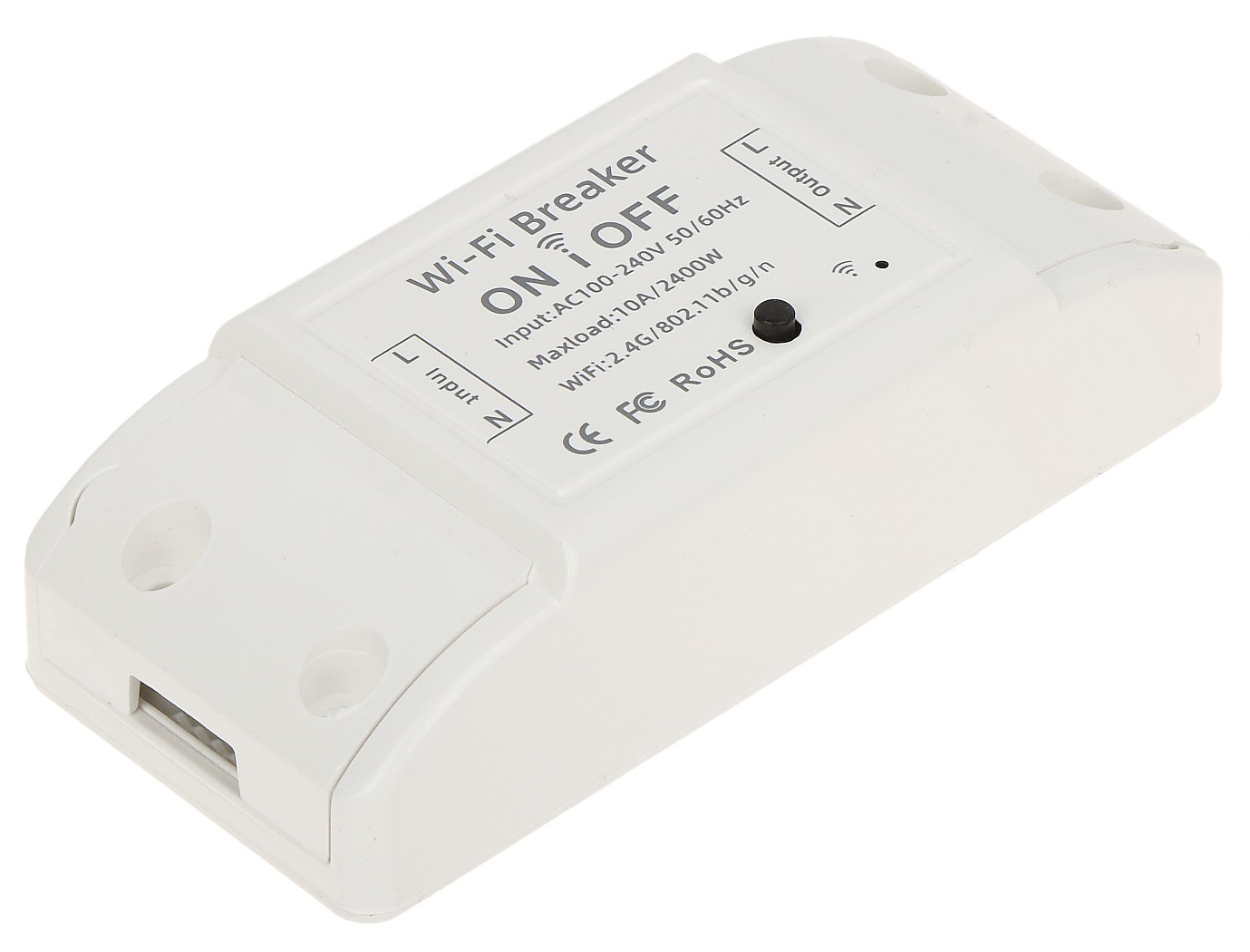 Releu inteligent cu 1 canal ATLO-B1 WiFi, compatibil TuyaSmart, 10A/2400W