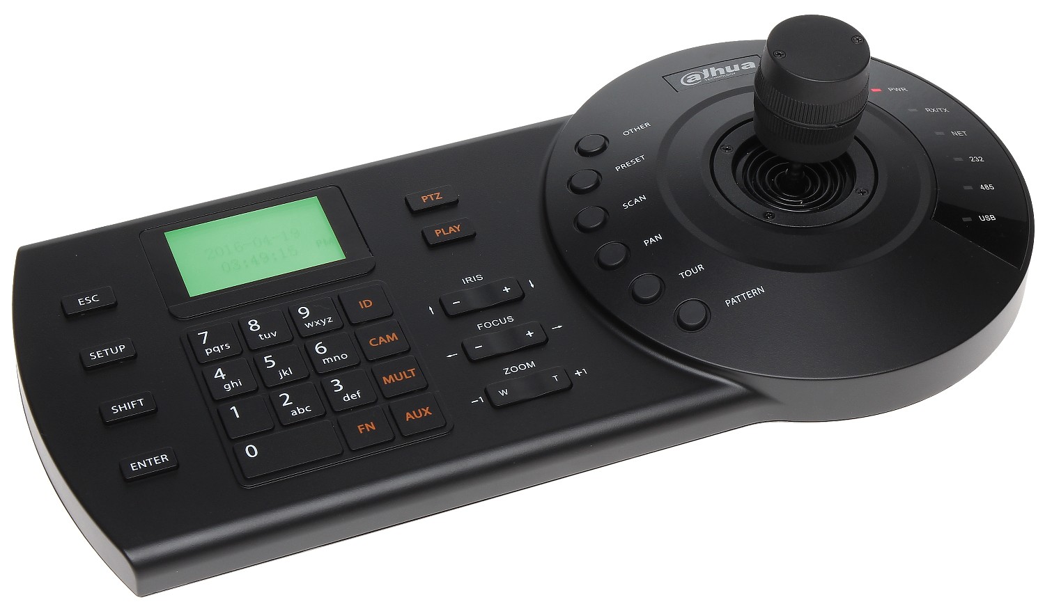 Tastatură PTZ LCD cu joystick 3D Dahua NKB1000-E RJ45, RS232/485/422