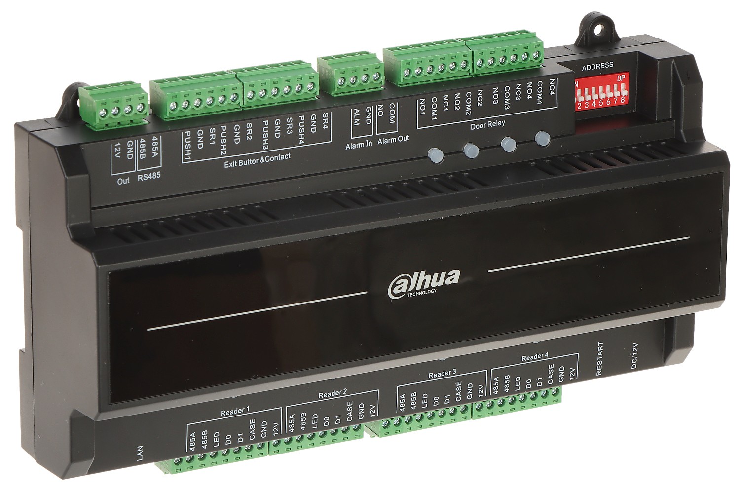 Controller acces ASC2204B-S Dahua 4 uşi unidirecţionale modul DIN