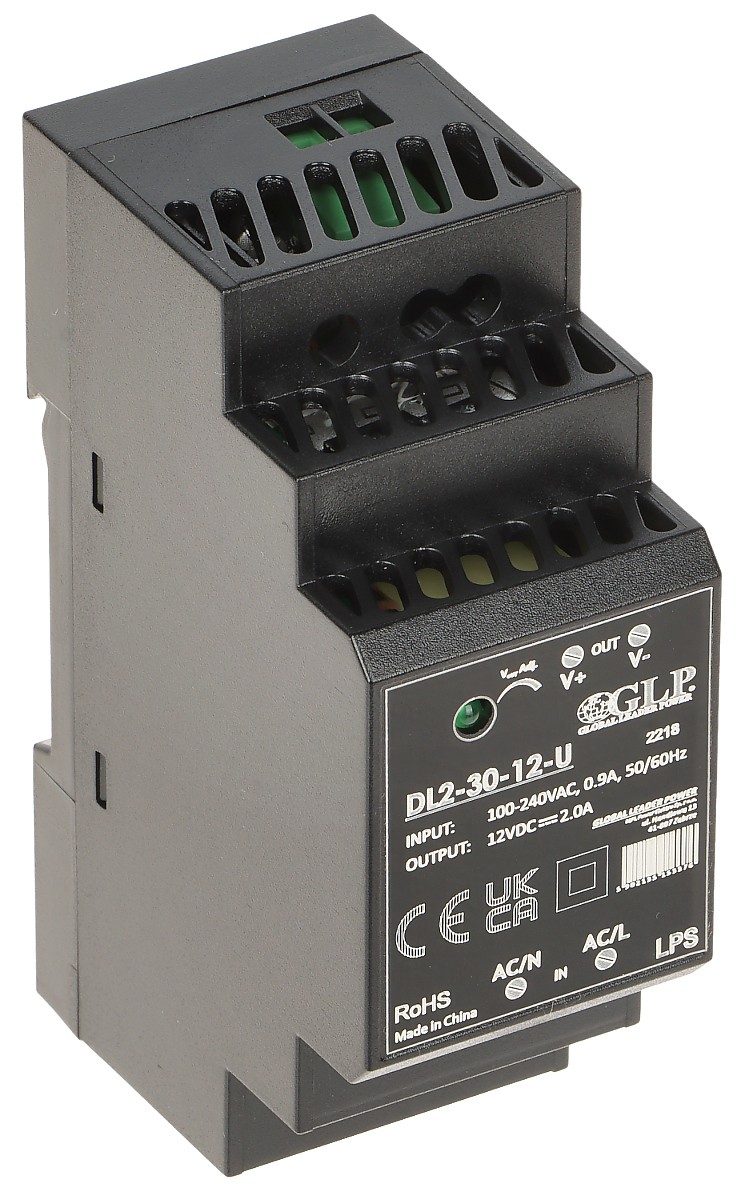 Sursă alimentare 12V/2A DL2-30-12-U reglabilă cu montaj DIN