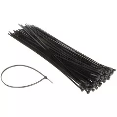 Coliere rapide/șoricei plastic 364x4.8mm pachet 100 bucăți negre - 1