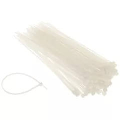 Coliere rapide din plastic 250x4.8 mm pachet 100 bucăți alb - 1