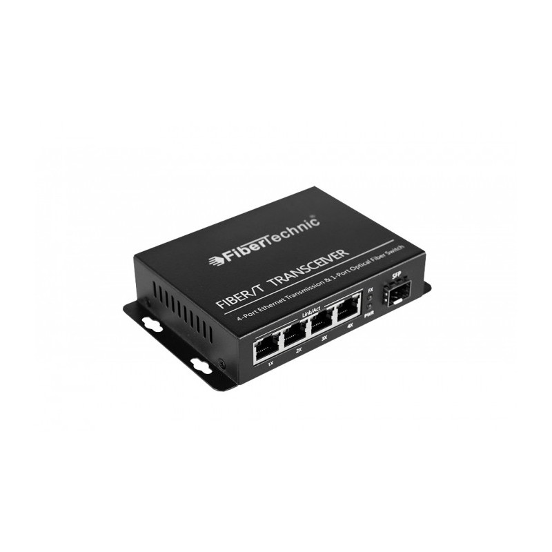 Switch PoE gigabit 4 porturi + SFP Fibertechnic 1004GE-SFP-POE 802.3af/at - 1