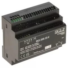 Sursă 12V/11.3A montabilă DIN DL2-150-12-U, tensiune reglabilă - 1