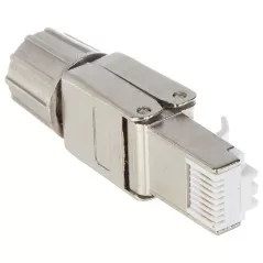 Mufă RJ45 FTP Cat.8 metalică - sertizare fără clește - no-tool - 1