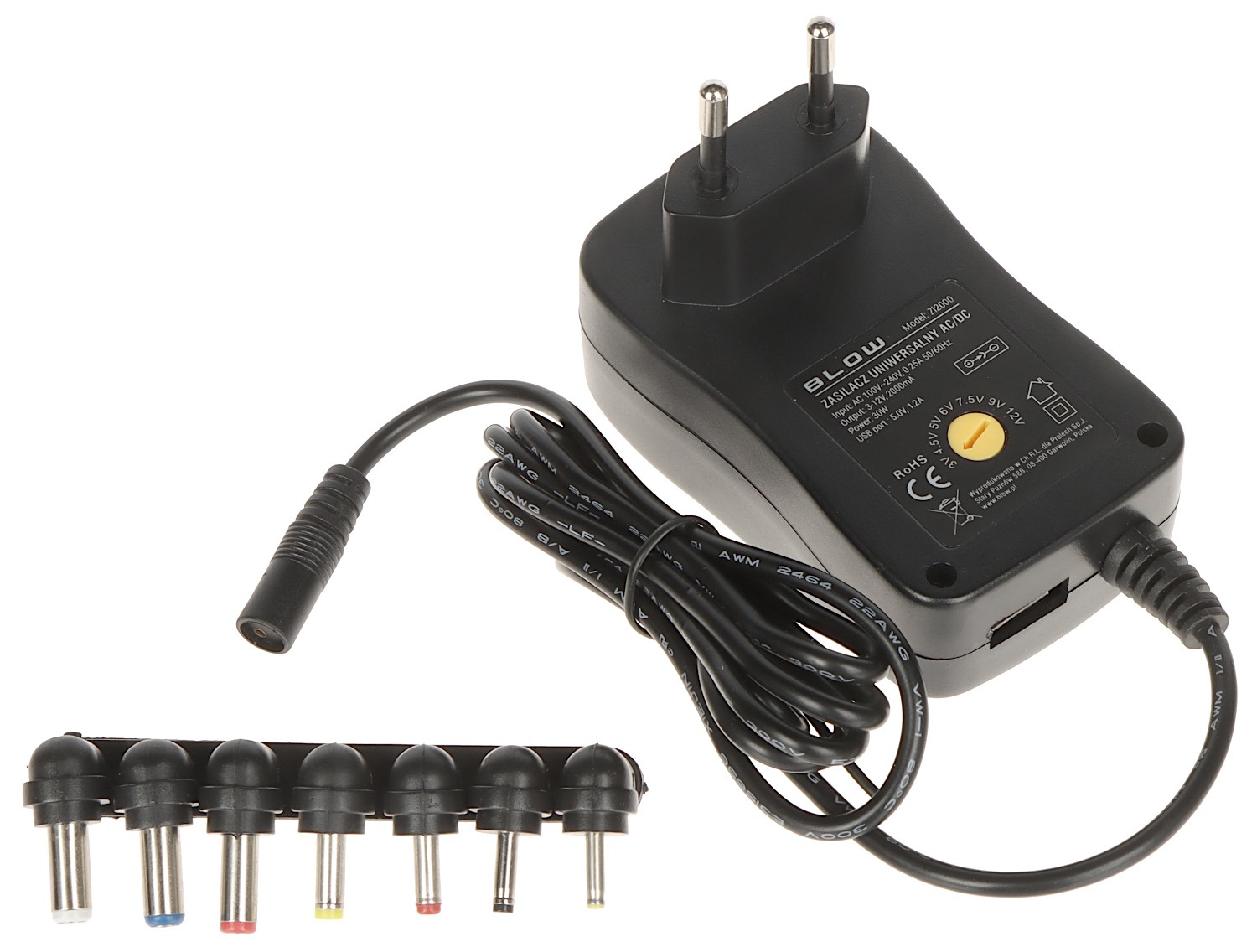 Alimentator universal 3-12V/2A 7 mufe + USB