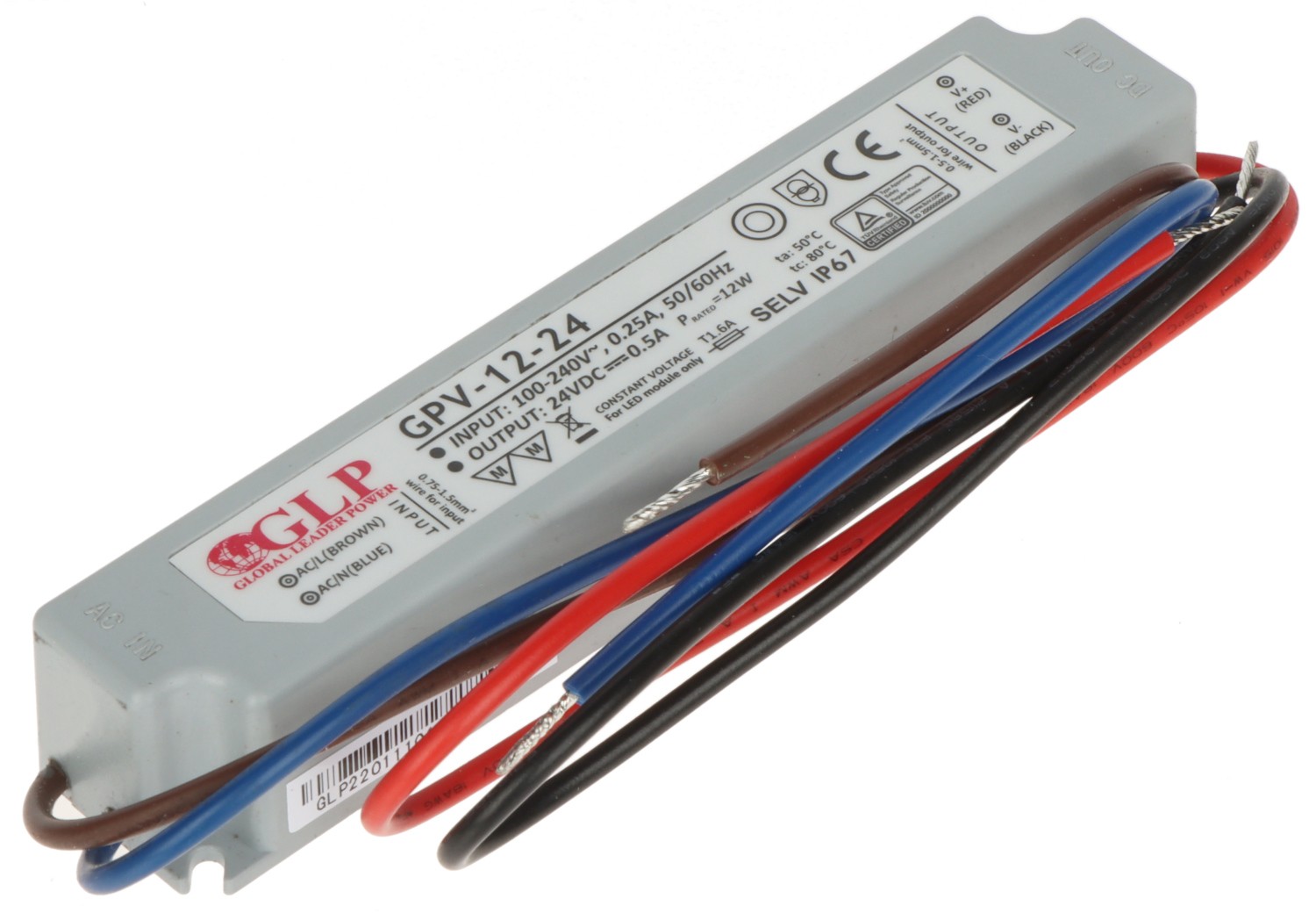 Sursa alimentare 24V/0.5A de exterior IP67 12W GPV