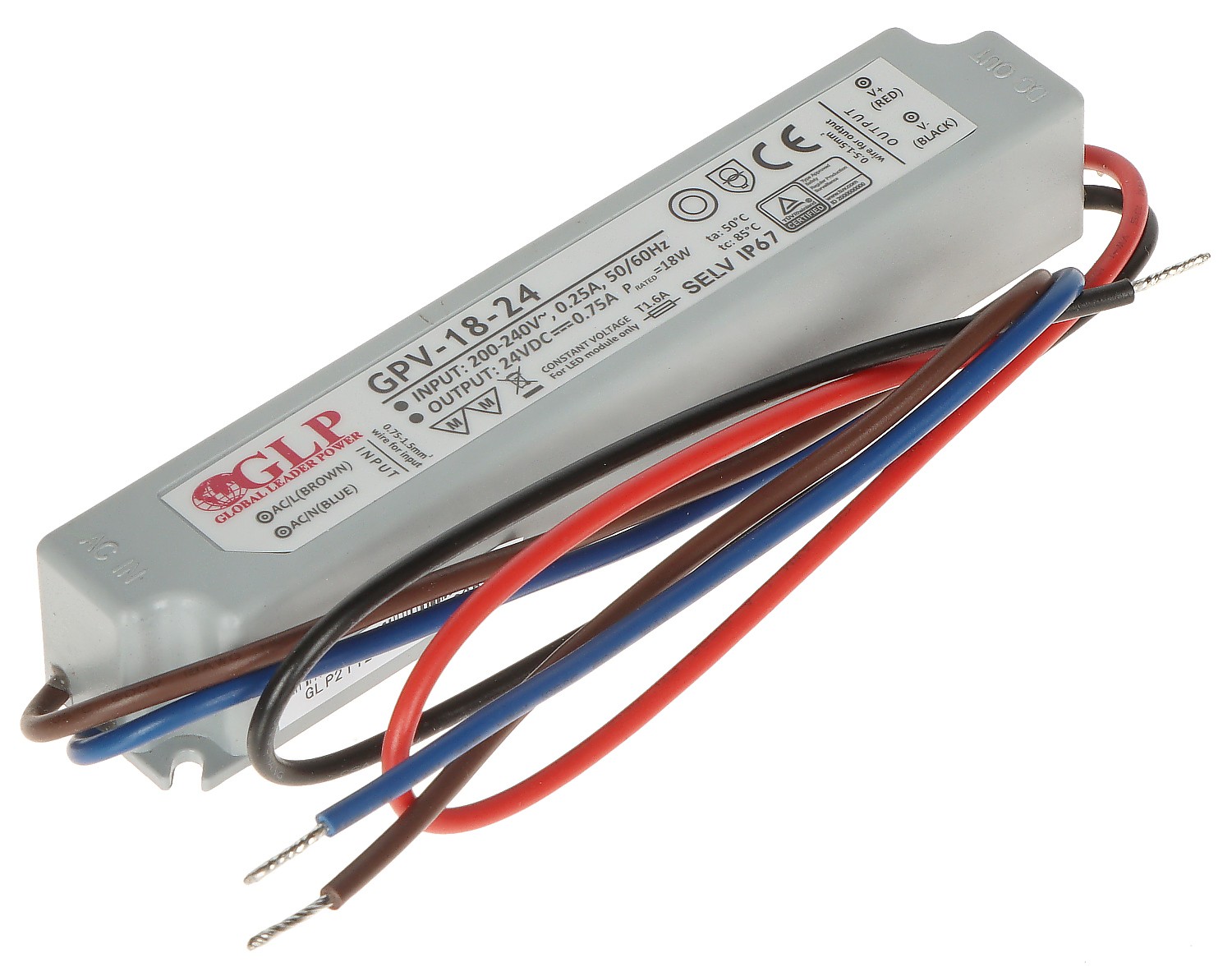 Sursa alimentare 24V/0.75Ah de exterior IP67 18W GPV