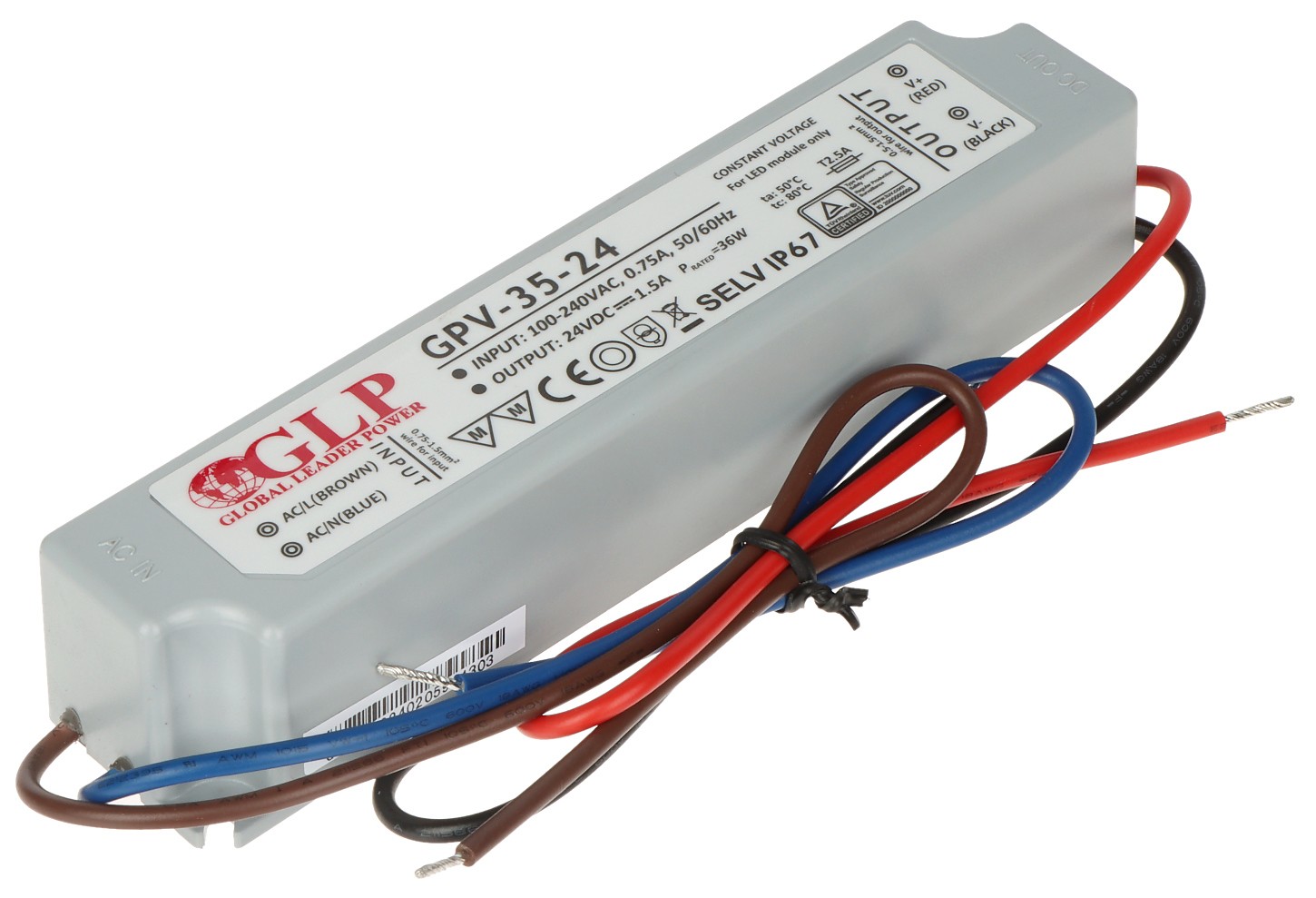 Sursa alimentare 24V/1.5Ah de exterior IP67 36W GPV