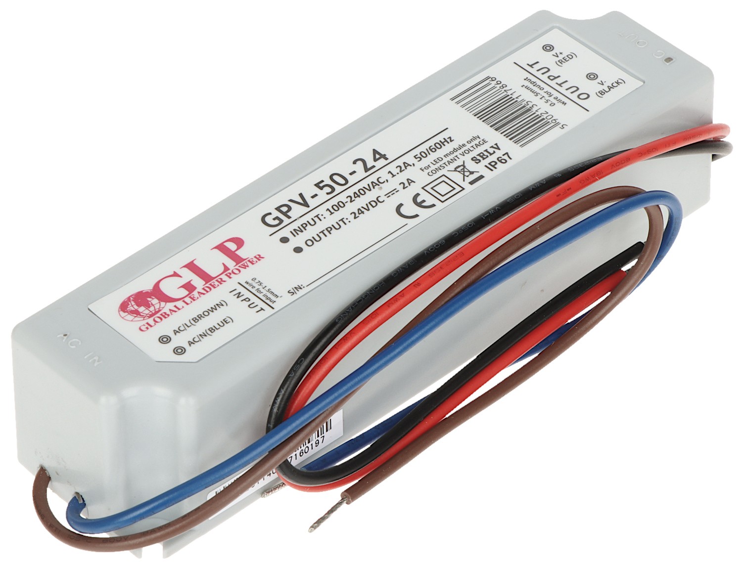 Sursa alimentare 24V/2A de exterior IP67 48W GPV